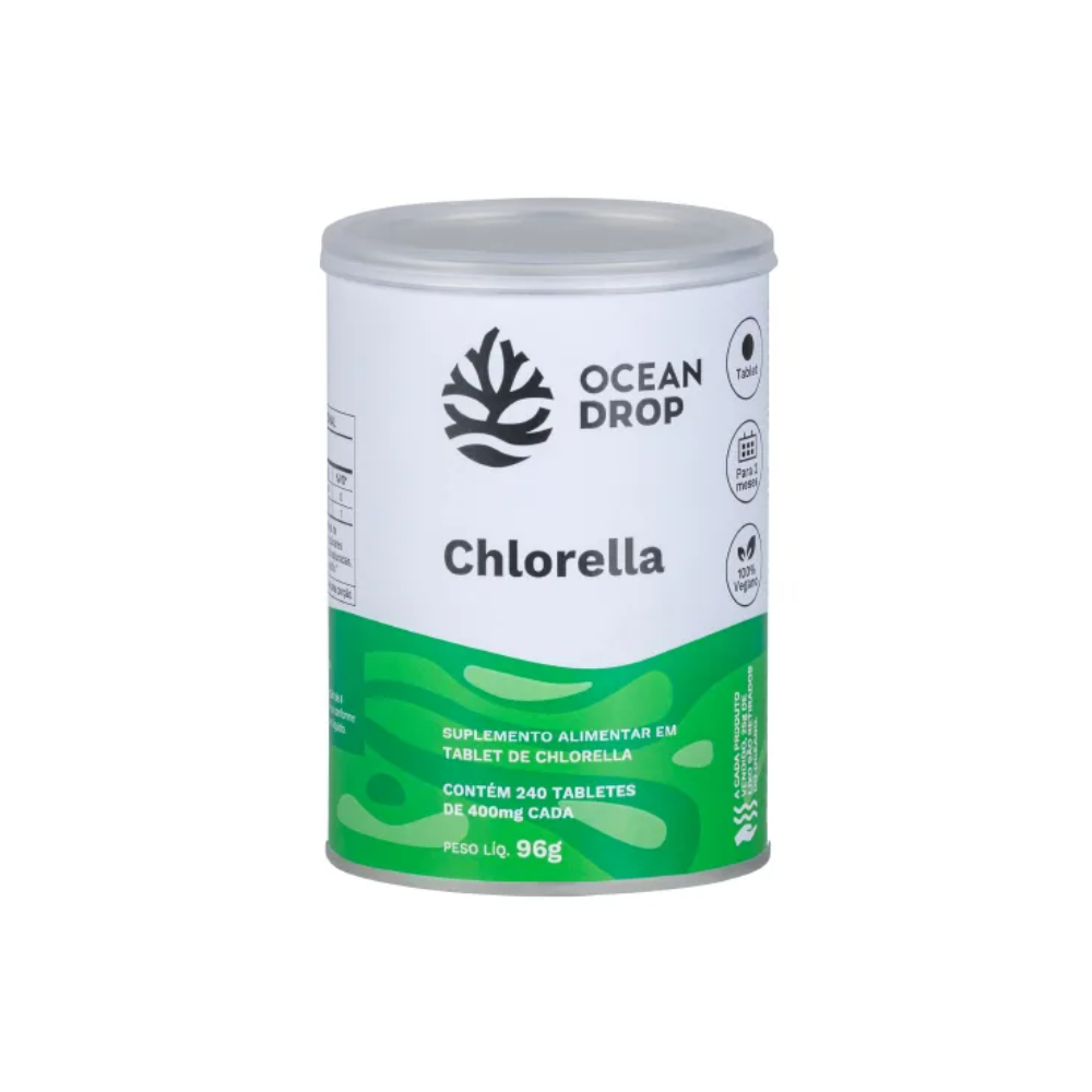 CHLORELLA 400MG 240 TABLETS 96G OCEAN DROP ohway